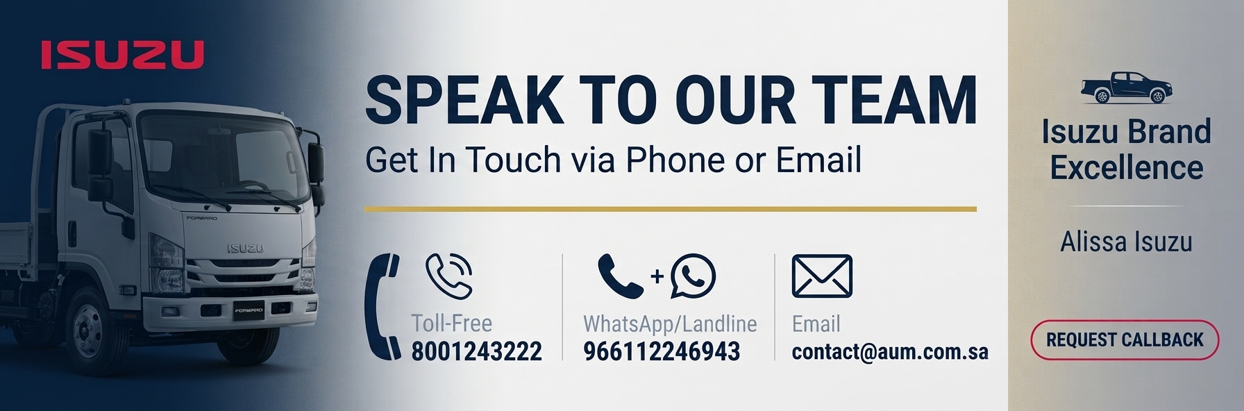 Speak to our team — get in touch by phone, WhatsApp or email